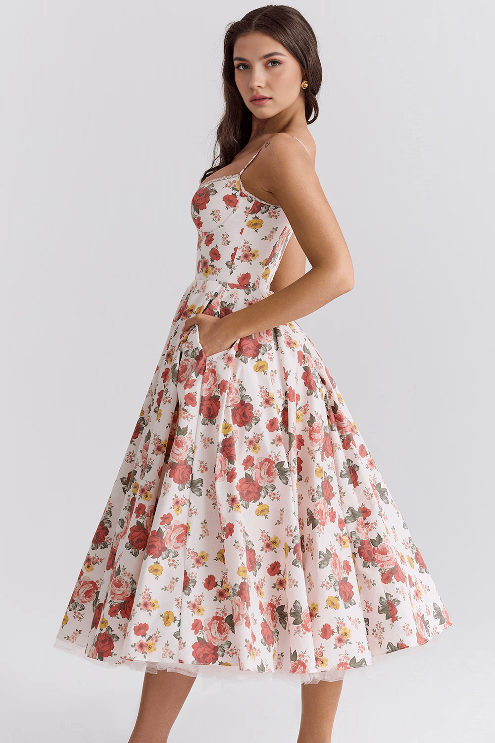 Midikleid Elisa – doppellagiges Design aus Polyester
