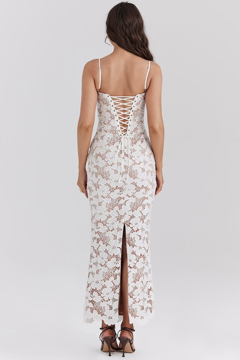 Maxikleid Luna – mit strukturiertem Bustier aus Polyester