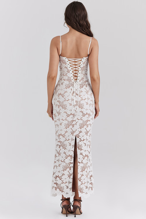 Maxikleid Luna – mit strukturiertem Bustier aus Polyester