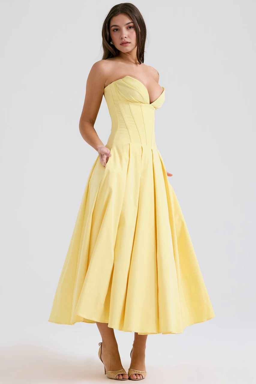 Maxikleid Lea – figurformend aus Polyester, eleganter Schnitt