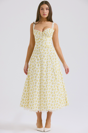 Midikleid Helena – mit Bustier und Spitze aus Polyester