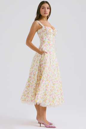 Midikleid Helena – mit Bustier und Spitze aus Polyester