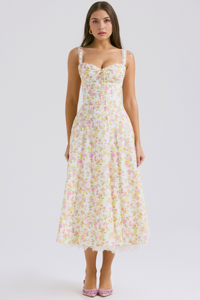Midikleid Helena – mit Bustier und Spitze aus Polyester