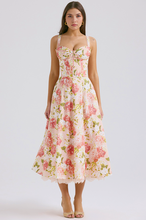 Midikleid Helena – mit Bustier und Spitze aus Polyester
