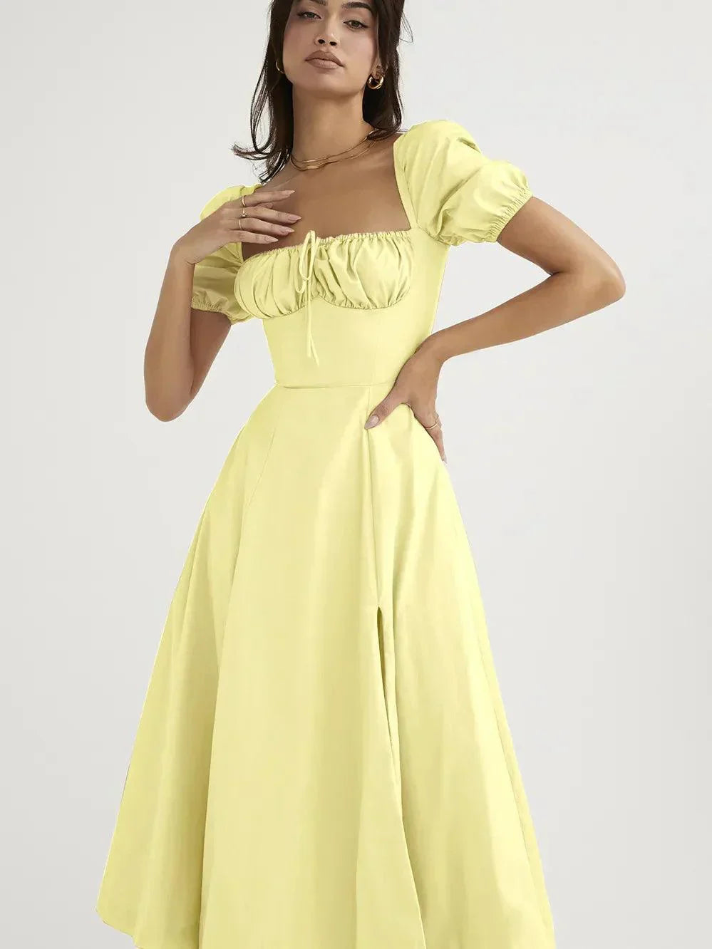 Midikleid Lina – mit Spitze aus Polyester, elegantes Design