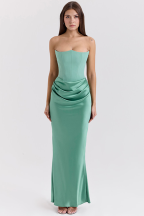 Maxikleid Tabea – figurformend aus Polyester, schmeichelhafter Stil