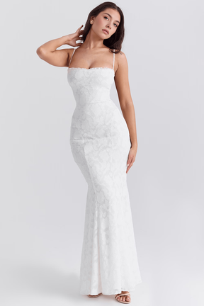 Maxikleid Rebecca – stilvoller Bustier-Look aus Polyester, modern-lang