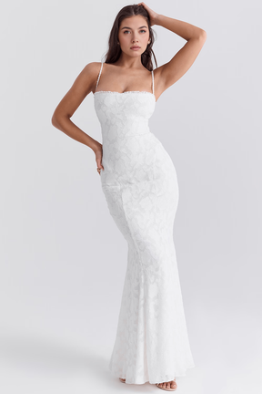 Maxikleid Rebecca – stilvoller Bustier-Look aus Polyester, modern-lang