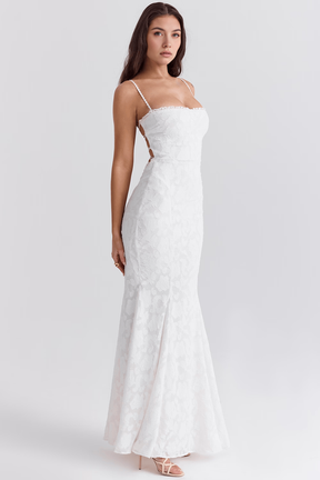 Maxikleid Rebecca – stilvoller Bustier-Look aus Polyester, modern-lang