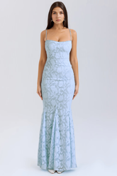 Maxikleid Rebecca – stilvoller Bustier-Look aus Polyester, modern-lang