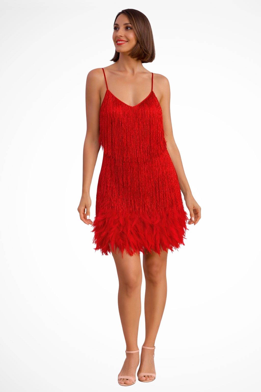 Faelyn | Women’s Fringe Detail Sleeveless Cocktail Dress