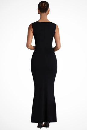Steffany | Women Square Neck Bodycon Wedding Guest Maxi Dress