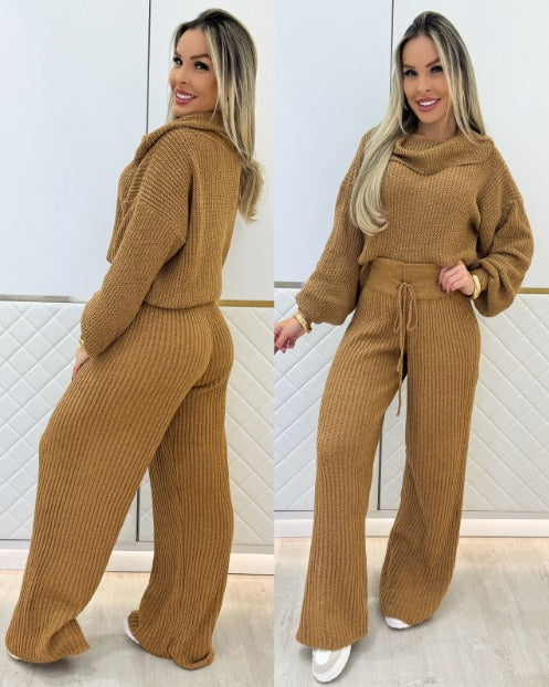 Conjunto Tricô Londres (Calça + Blusa) – Elegância e Conforto em um Look Completo