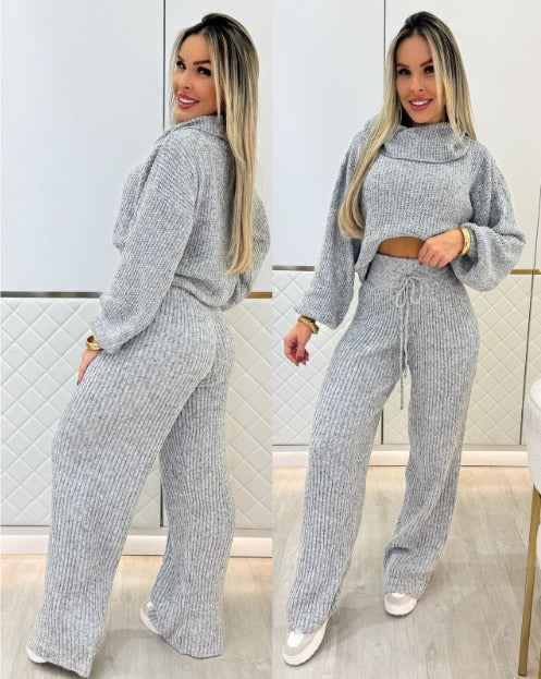 Conjunto Tricô Londres (Calça + Blusa) – Elegância e Conforto em um Look Completo