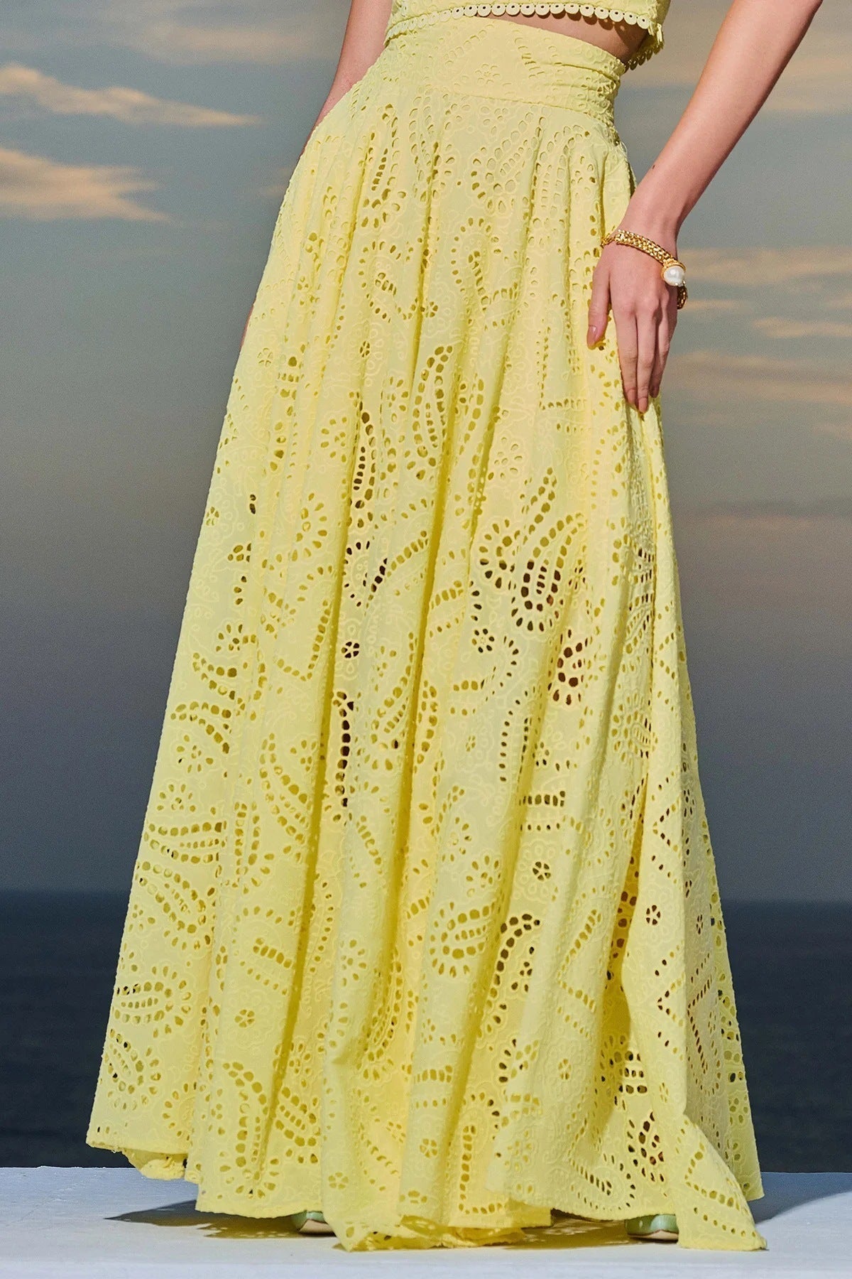 Linda | Women’s Flowy Eyelet Set Dress