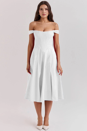 Midikleid Sophie – mit floraler Spitze aus Polyester