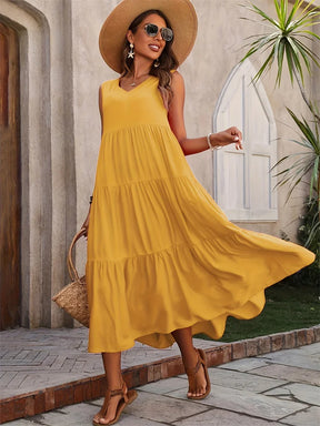 Florence | Women’s Sleeveless Tiered Maxi Summer Dress