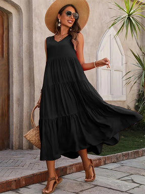 Florence | Women’s Sleeveless Tiered Maxi Summer Dress