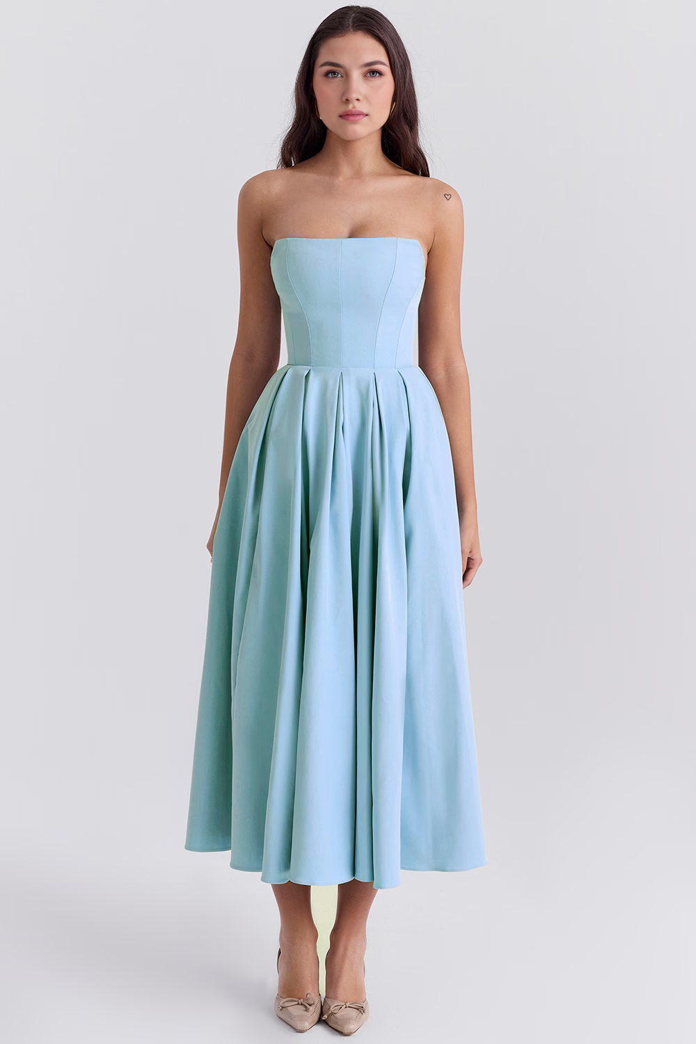 Midikleid Lea – mit floraler Stickerei aus Polyester