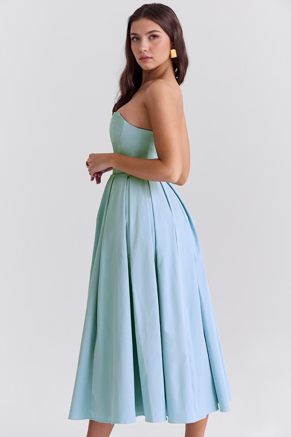 Midikleid Lea – mit floraler Stickerei aus Polyester