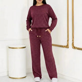 Conjunto Feminino Longo em Tricot (Blusa + Calça) | PROMOÇÃO OUTONO/INVERNO