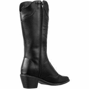 Bota Texana GiGiL Feminina Cano Alto Salto Médio Western Bordada