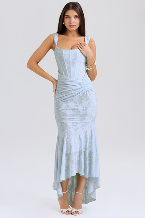 Maxikleid Hannah – Bustierstil aus Polyester, stilvoll & tailliert