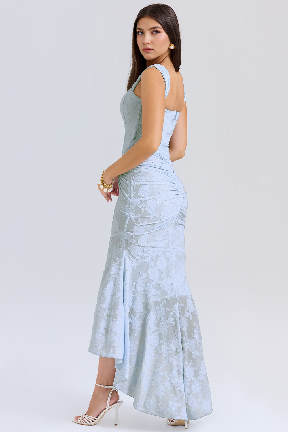 Maxikleid Hannah – Bustierstil aus Polyester, stilvoll & tailliert