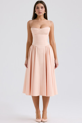 Midikleid Julia – mit Rüschen aus Polyester, romantischer Stil