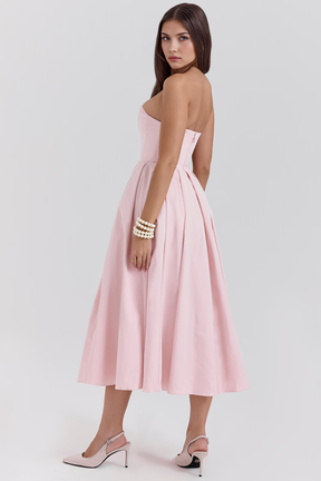 Midikleid Lea – mit floraler Stickerei aus Polyester