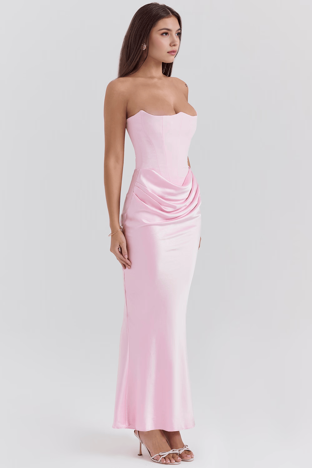 Maxikleid Tabea – figurformend aus Polyester, schmeichelhafter Stil