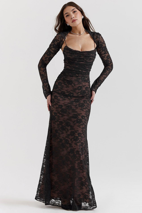 Maxikleid Nora – eleganter Bustierstil aus Polyester, luxuriöses Desig