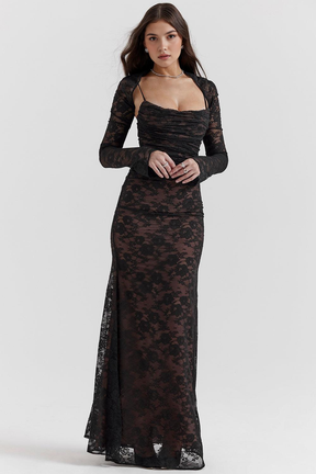 Maxikleid Nora – eleganter Bustierstil aus Polyester, luxuriöses Desig