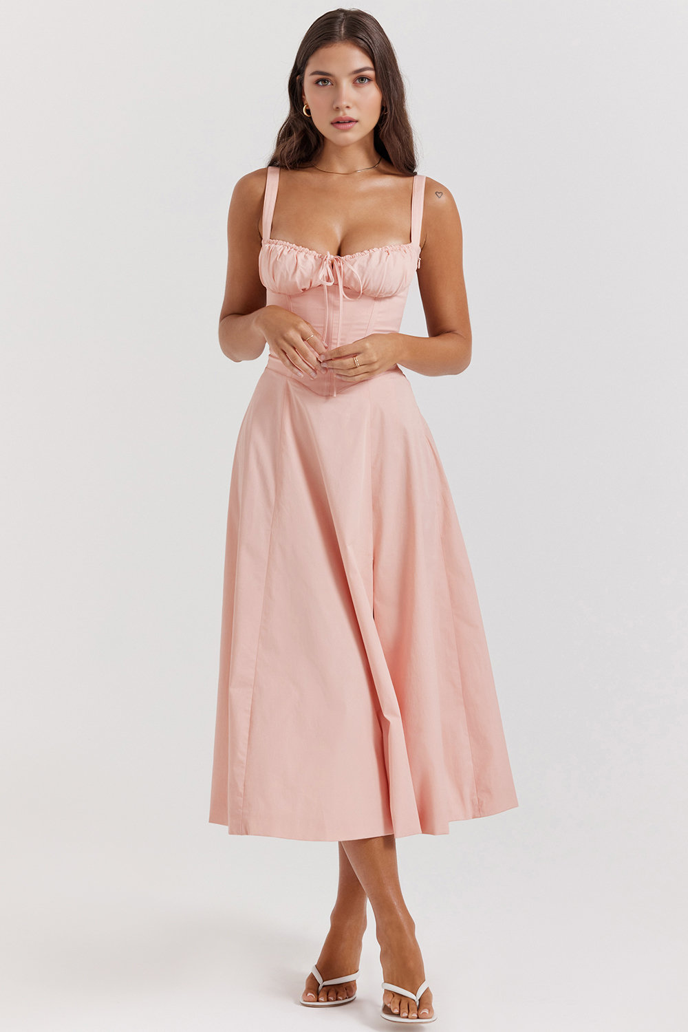 Midikleid Anna – Femininer Schnitt aus Polyester | Kaufe 1, erhalte 2