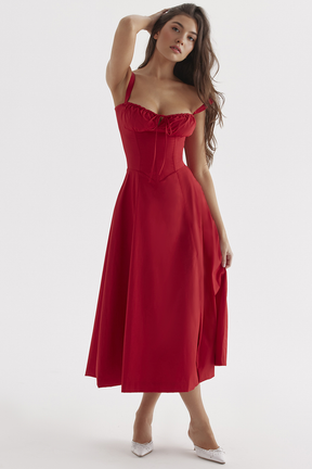Midikleid Anna – mit Bustier-Oberteil aus Polyester
