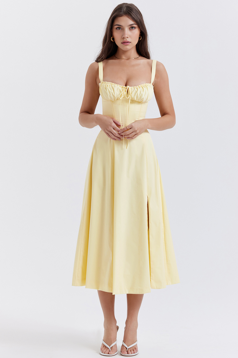 Midikleid Anna – Femininer Schnitt aus Polyester | Kaufe 1, erhalte 2