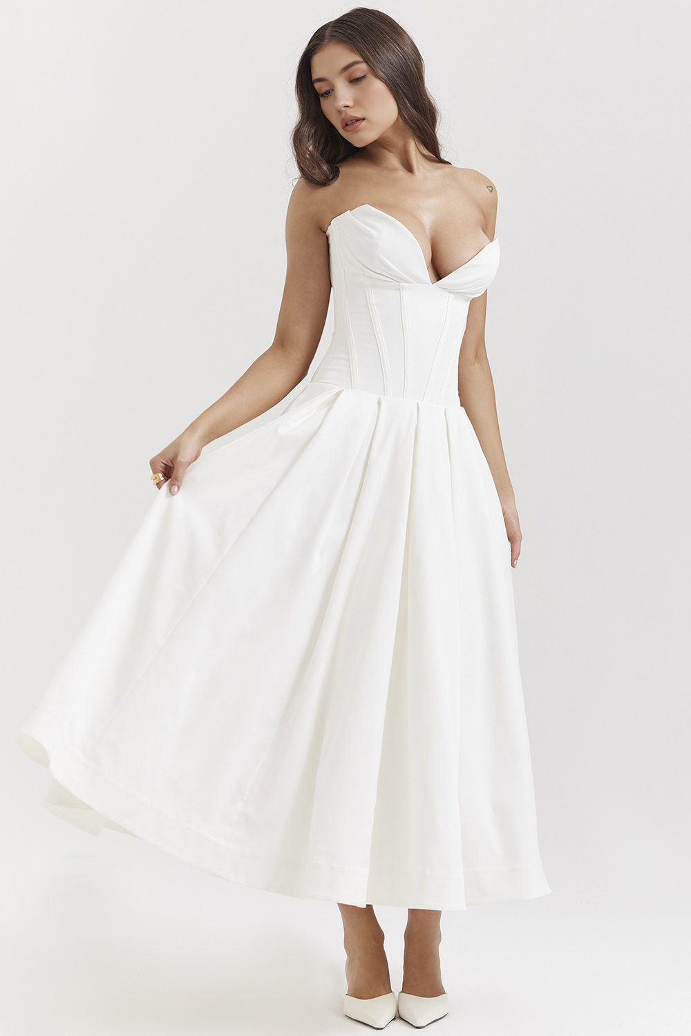 Maxikleid Lea – figurformend aus Polyester, eleganter Schnitt