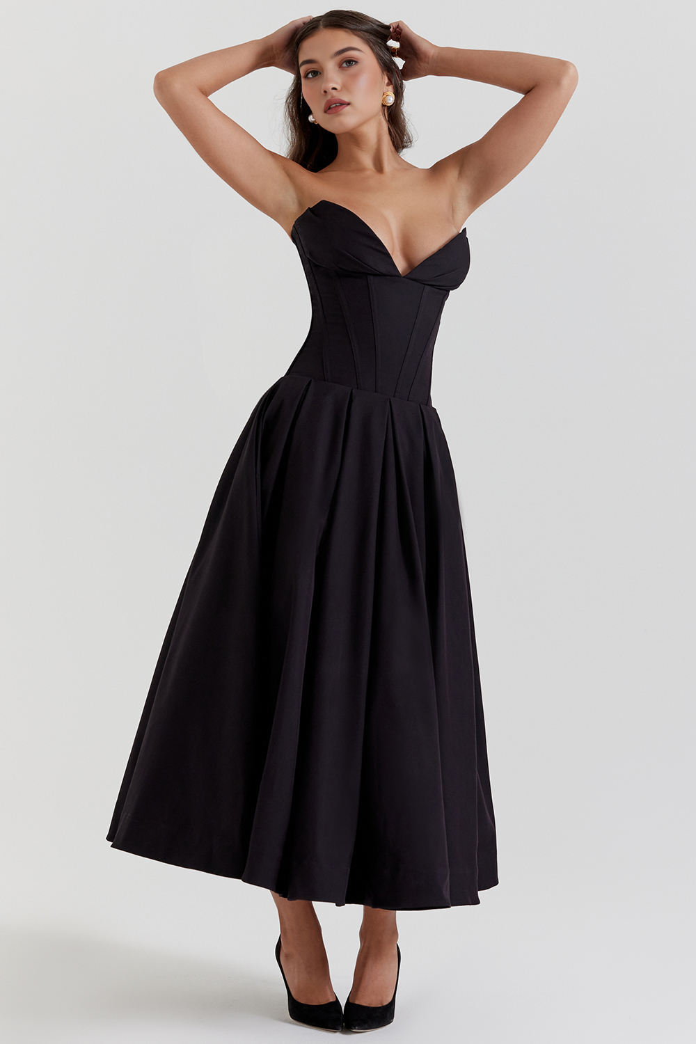 Maxikleid Lea – figurformend aus Polyester, eleganter Schnitt
