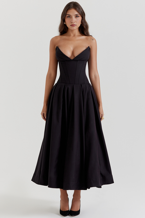 Maxikleid Lea – figurformend aus Polyester, eleganter Schnitt