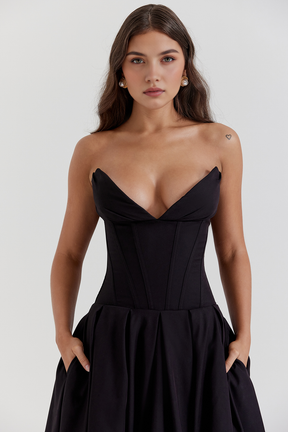 Maxikleid Lea – figurformend aus Polyester, eleganter Schnitt