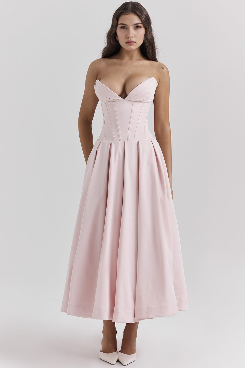 Maxikleid Lea – figurformend aus Polyester, eleganter Schnitt