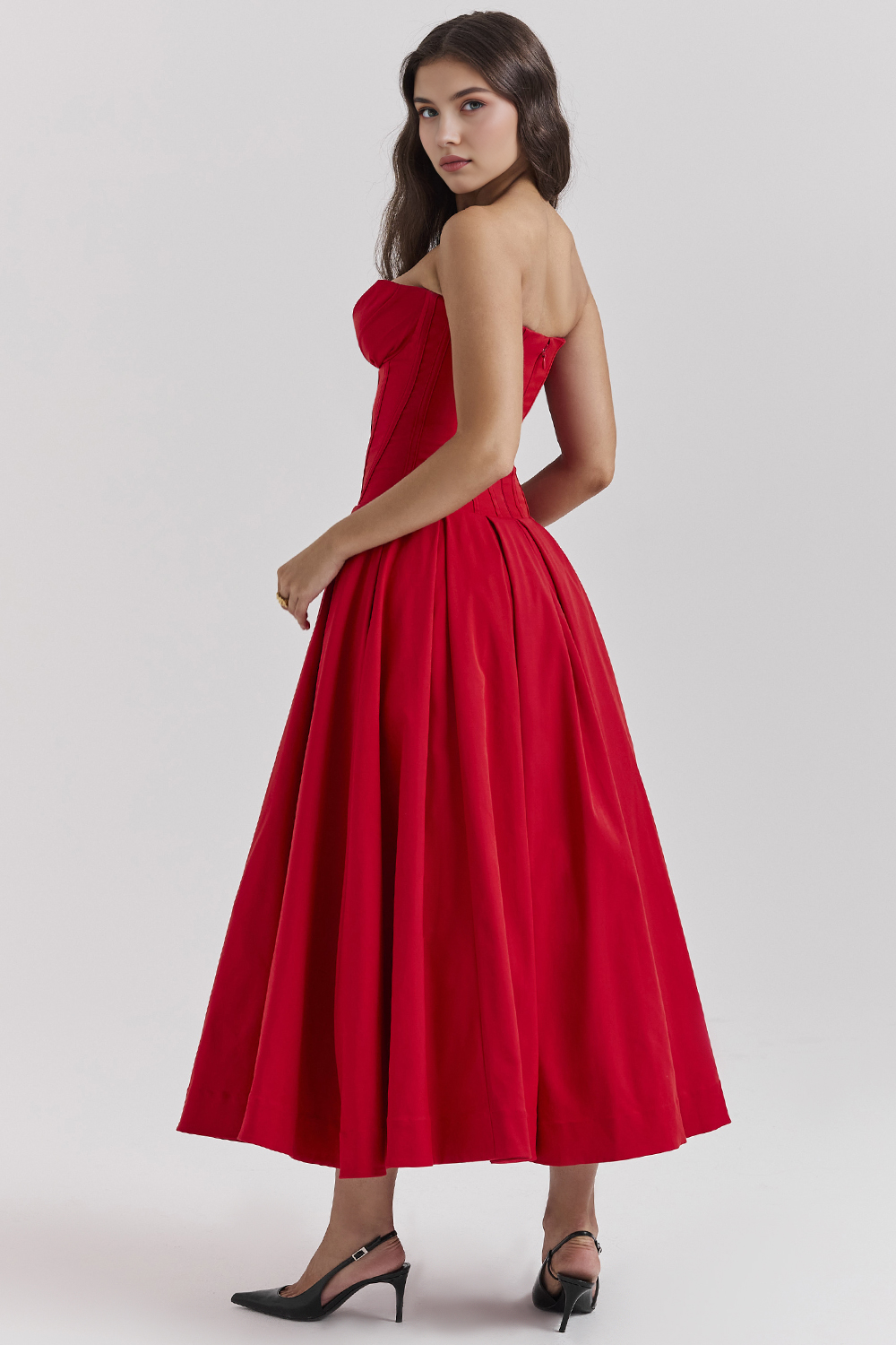 Maxikleid Lea – figurformend aus Polyester, eleganter Schnitt