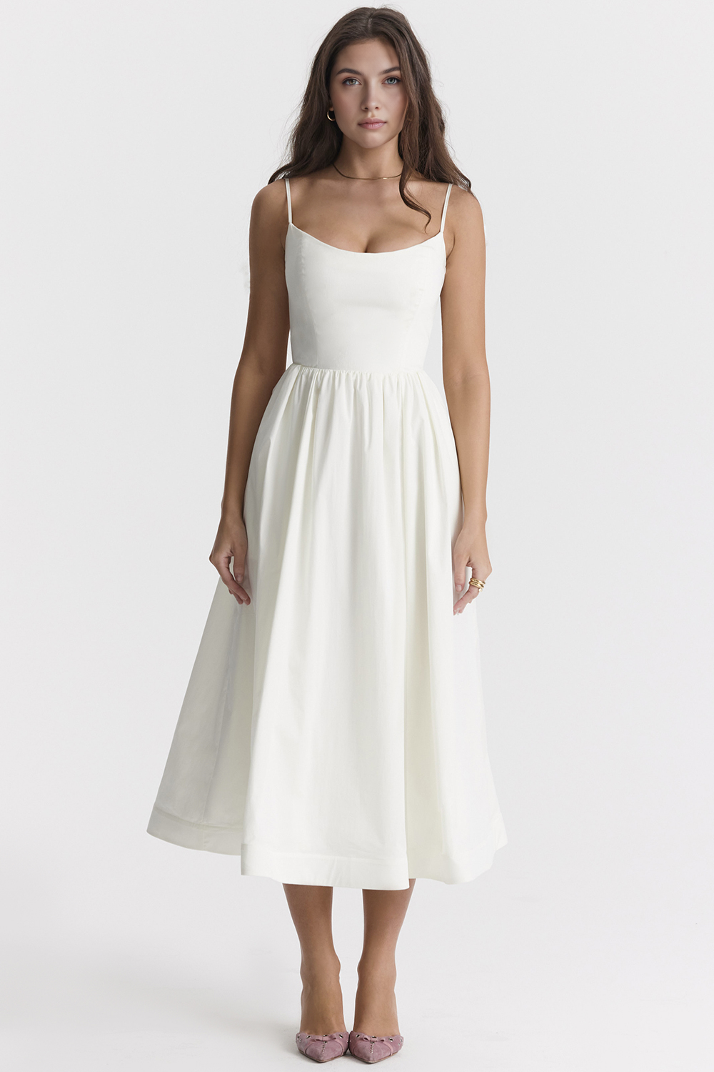 Midikleid Clara – klassisches Design aus Polyester