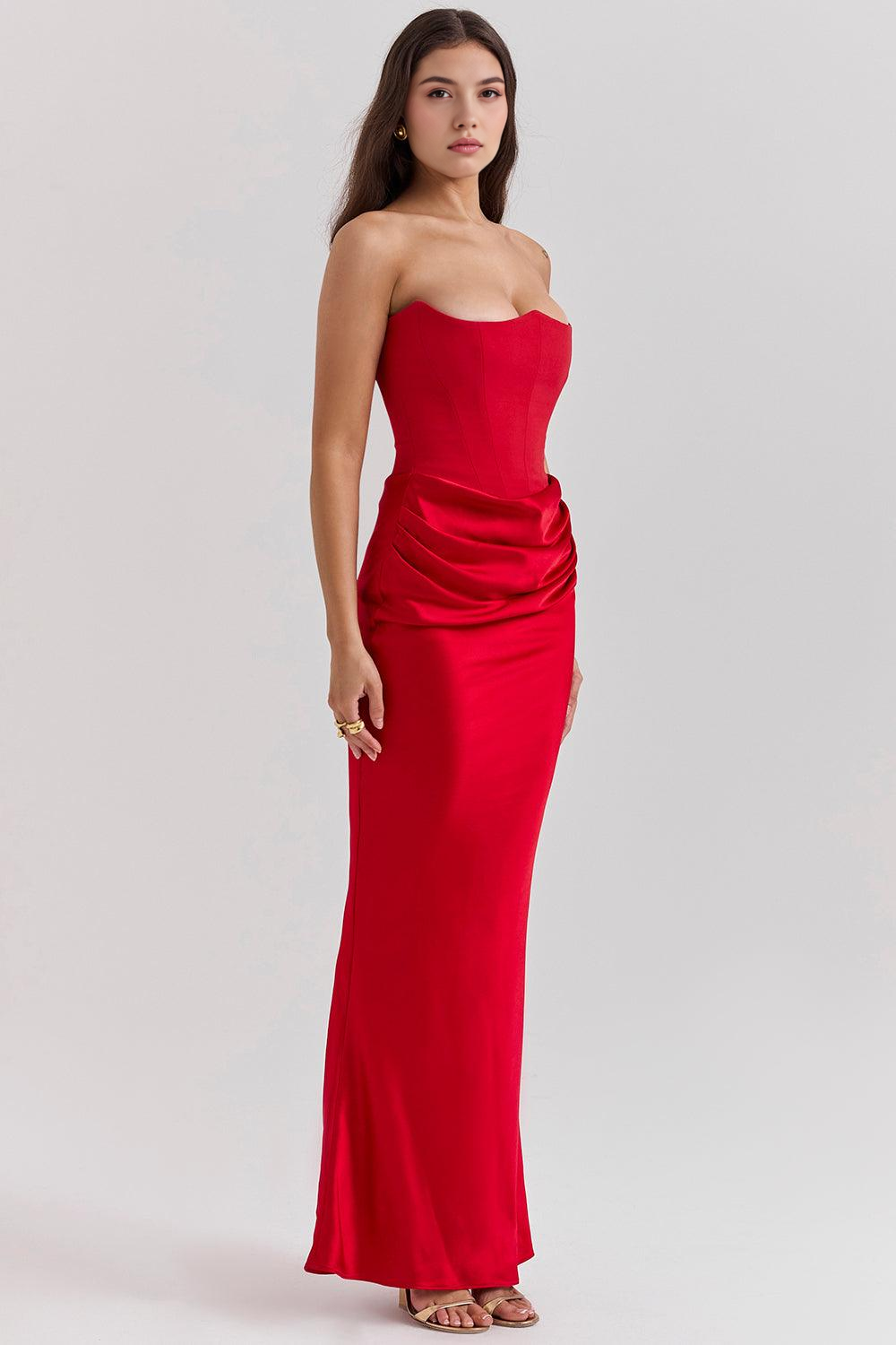 Maxikleid Tabea – figurformend aus Polyester, schmeichelhafter Stil