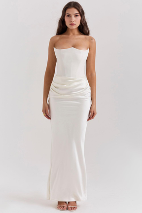 Maxikleid Tabea – figurformend aus Polyester, schmeichelhafter Stil