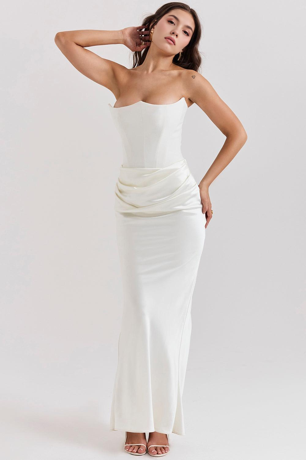 Maxikleid Tabea – figurformend aus Polyester, schmeichelhafter Stil
