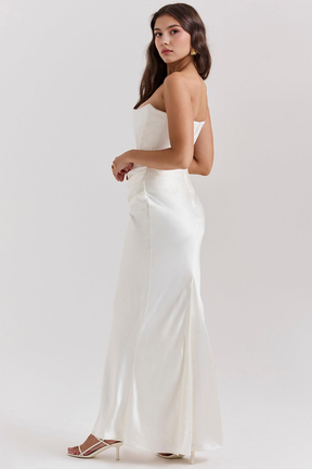 Maxikleid Tabea – figurformend aus Polyester, schmeichelhafter Stil