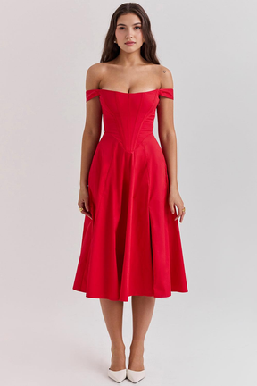 Midikleid Sophie – mit floraler Spitze aus Polyester