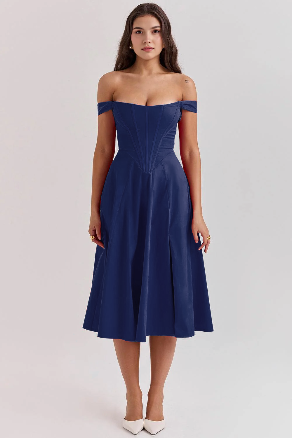 Midikleider Anna & Sophie – Klassischer Look aus Polyester | Kaufe 1, erhalte 2