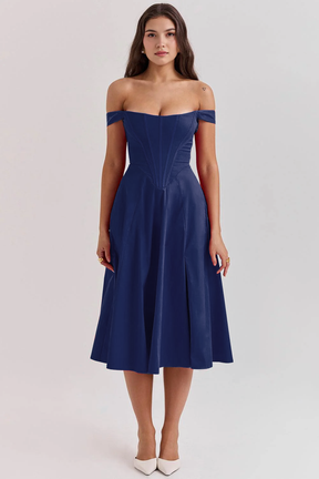 Midikleider Anna & Sophie – Klassischer Look aus Polyester | Kaufe 1, erhalte 2